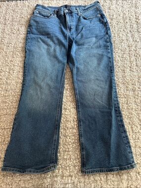 J. Crew Mid-Rise Flare Crop Jeans